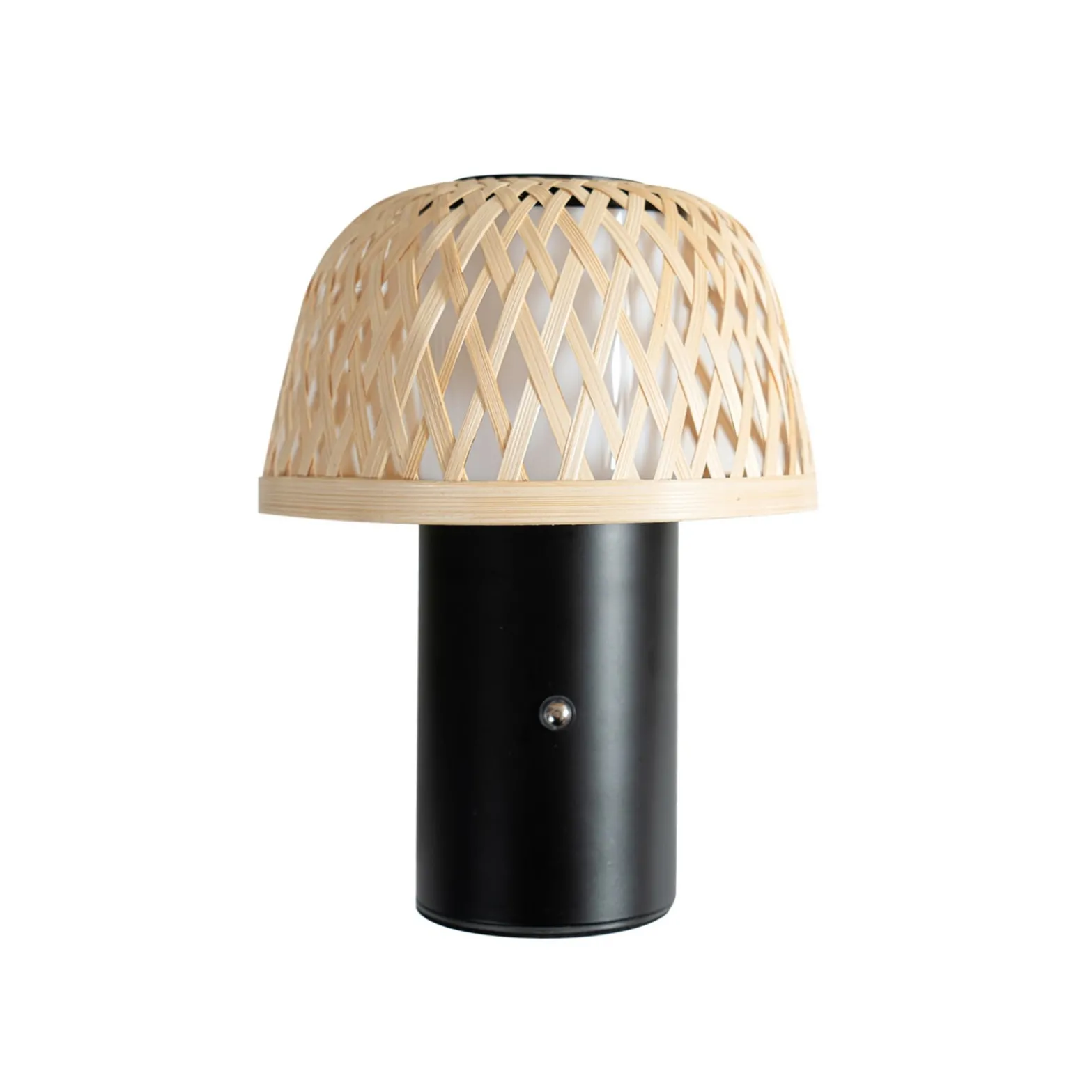 Lindby LED-akkukäyttöinen pöytävalaisin Nifelia, bambu, CCT, himmennettävä