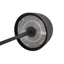 Lindby LED-akku-pöytävalaisin Arietty, musta, himmennettävä, IP65
