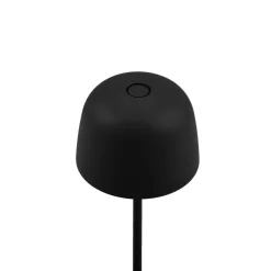 Lindby LED-akku-pöytävalaisin Arietty, musta, himmennettävä, IP65