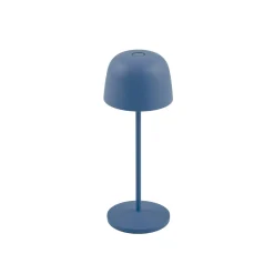 Lindby LED-akku-pöytävalaisin Arietty, sininen, himmennettävä, IP65