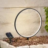 Lindby LED-aurinkoenergialla toimiva maapiikkavalaisin Syrene, 45 cm, musta,