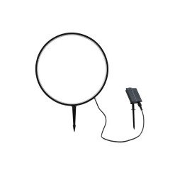 Lindby LED-aurinkoenergialla toimiva maapiikkavalaisin Syrene, 45 cm, musta,