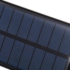 Lindby LED-aurinkokäyttöinen seinävalaisin Rikard, musta, ruostumaton teräs