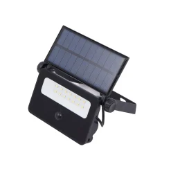 Lindby LED-aurinkokäyttöinen seinävalaisin Rikard, musta, ruostumaton teräs