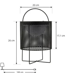 Lindby LED-aurinkoparatiisivalaisin Achilleas, RGBW, musta