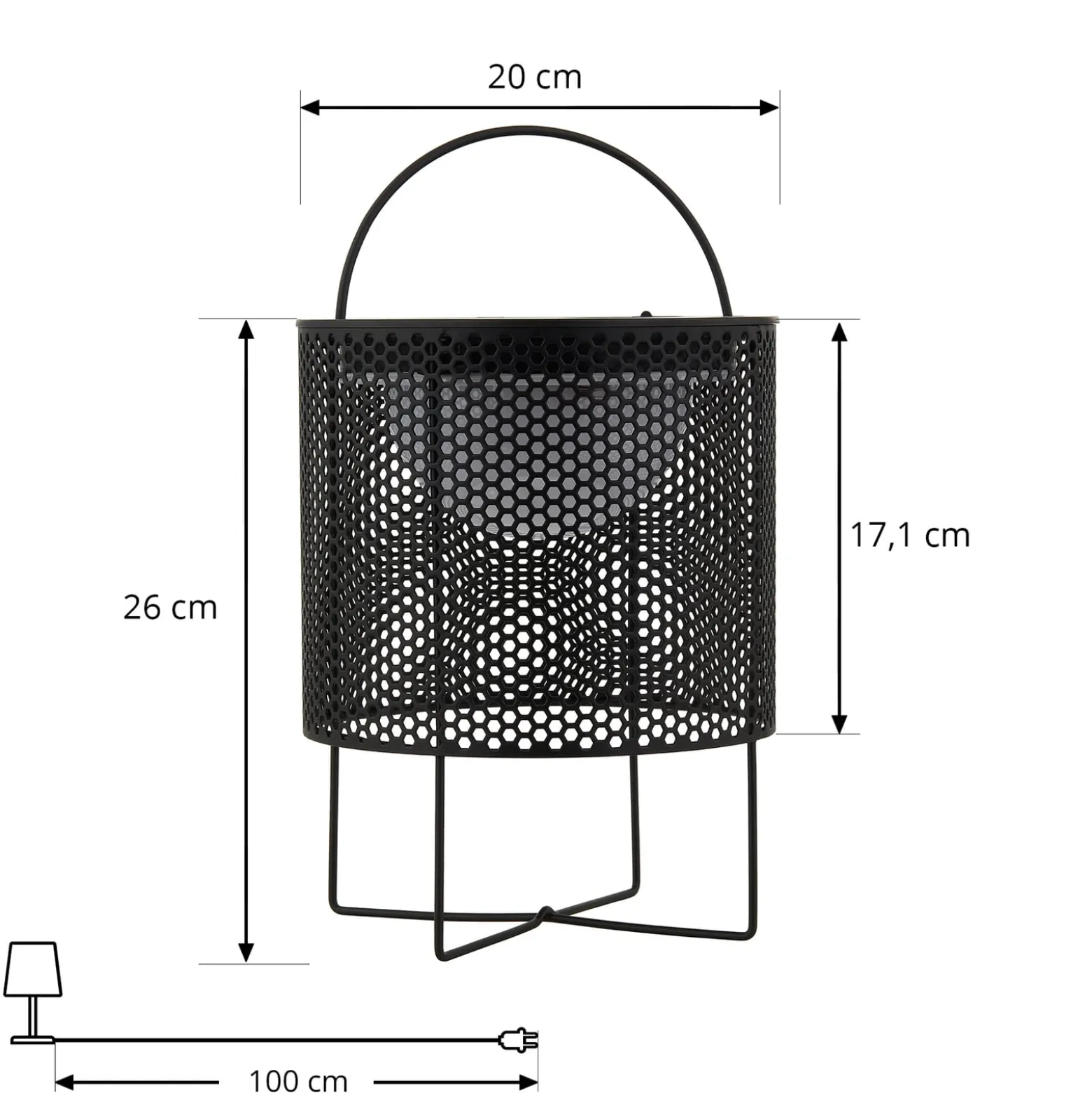 Lindby LED-aurinkoparatiisivalaisin Achilleas, RGBW, musta