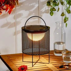 Lindby LED-aurinkoparatiisivalaisin Achilleas, RGBW, musta