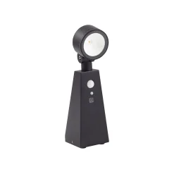 Lindby LED-aurinkovalaisin Raide, sensori, musta, alumiini