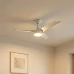 Lindby LED-kattotuuletin Briya, valkoinen, Ø 116 cm, CCT