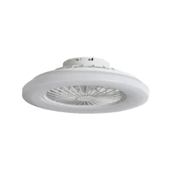 Lindby LED-kattotuuletin Vedin, valkoinen, DC, Ø 49 cm, CCT