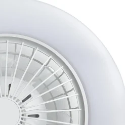 Lindby LED-kattotuuletin Vedin, valkoinen, DC, Ø 49 cm, CCT