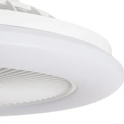 Lindby LED-kattotuuletin Vedin, valkoinen, DC, Ø 45 cm, RGBW