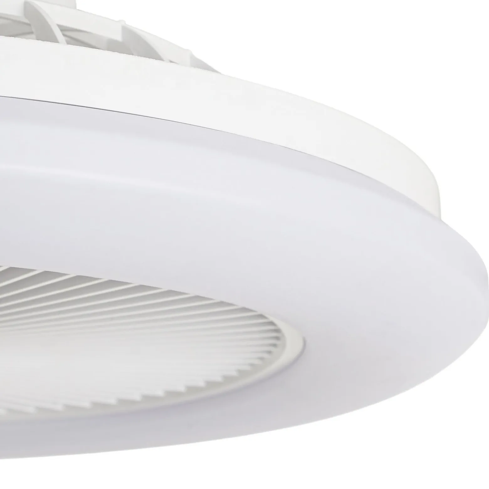 Lindby LED-kattotuuletin Vedin, valkoinen, DC, Ø 45 cm, RGBW