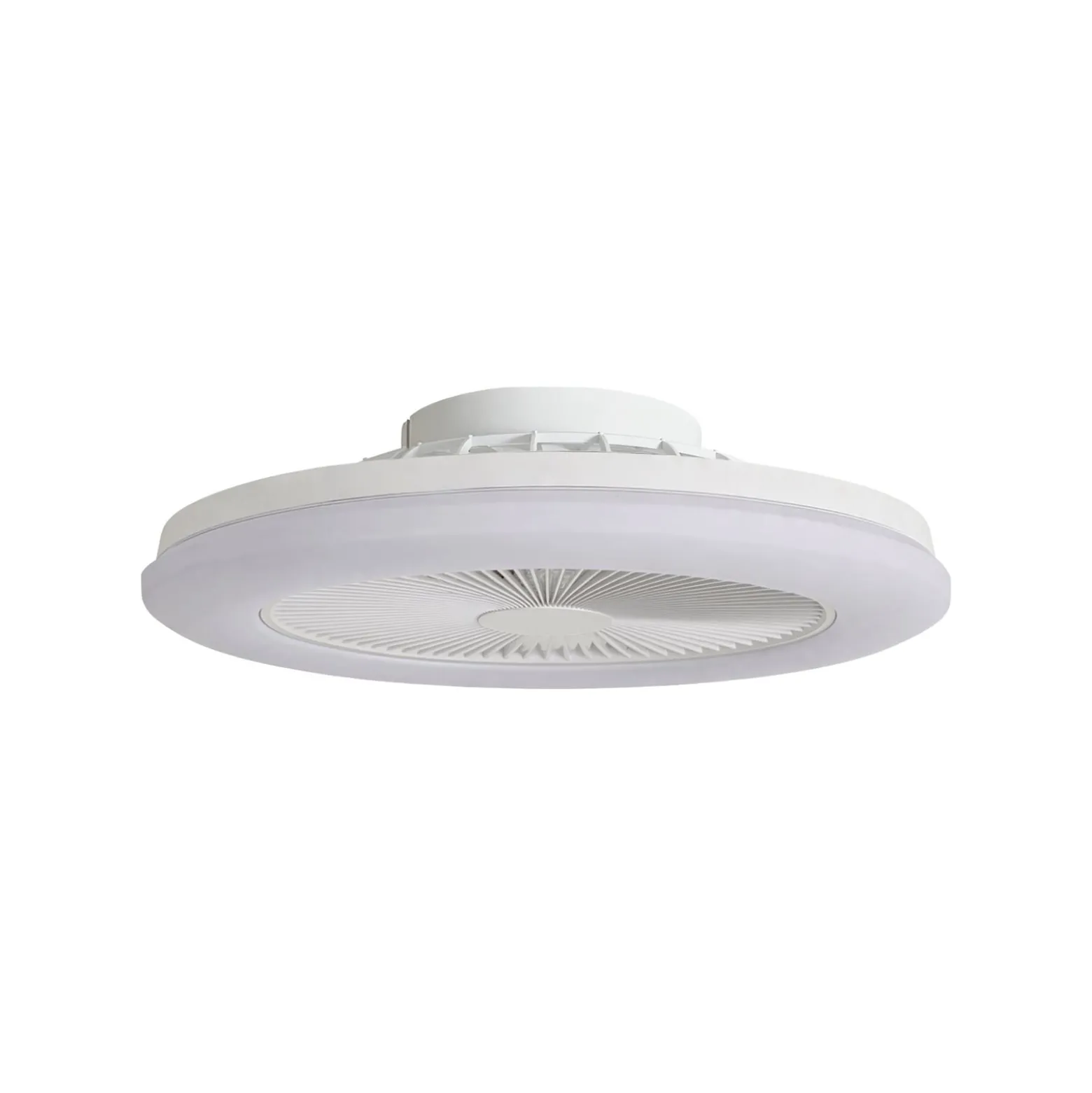 Lindby LED-kattotuuletin Vedin, valkoinen, DC, Ø 45 cm, RGBW