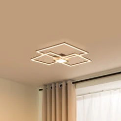 Lindby LED-kattovalaisin Duetto, 65 cm, antrasiitti, 38 W, alumiini
