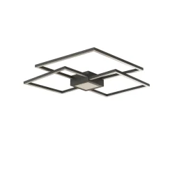 Lindby LED-kattovalaisin Duetto, 65 cm, antrasiitti, 38 W, alumiini