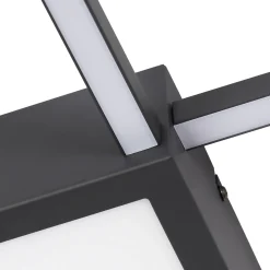 Lindby LED-kattovalaisin Duetto, 65 cm, antrasiitti, 38 W, alumiini