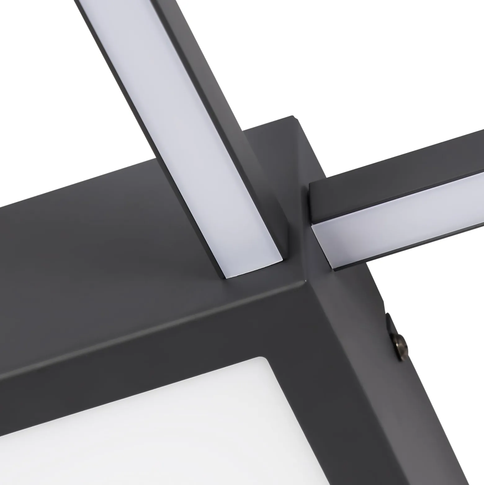 Lindby LED-kattovalaisin Duetto, 65 cm, antrasiitti, 38 W, alumiini