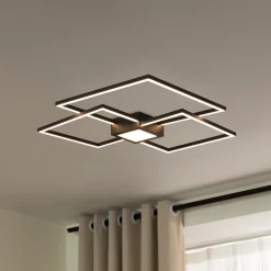 Lindby LED-kattovalaisin Duetto, 65 cm, antrasiitti, 38 W, alumiini