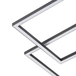 Lindby LED-kattovalaisin Duetto, 65 cm, antrasiitti, 38 W, alumiini