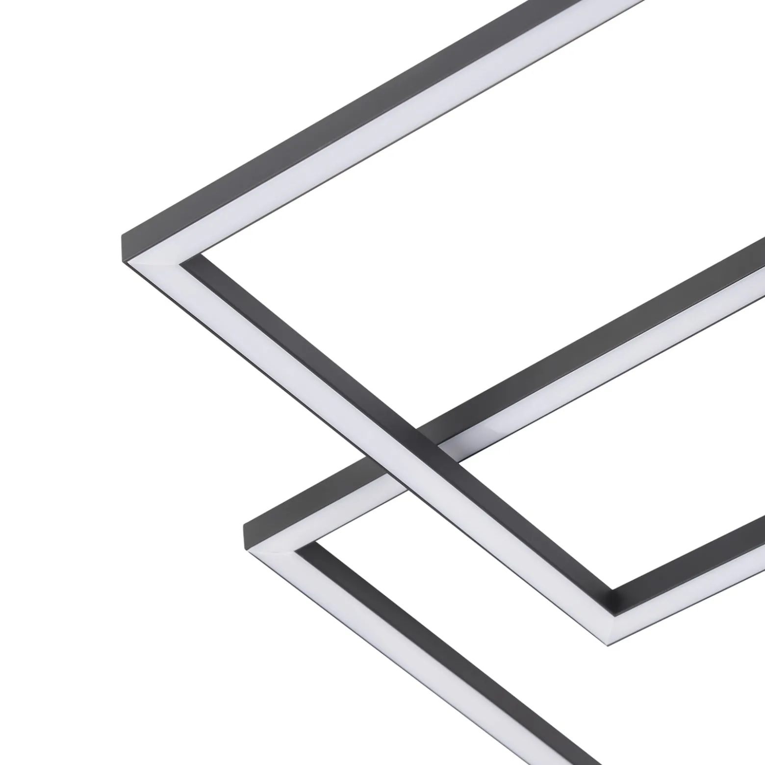 Lindby LED-kattovalaisin Duetto, 65 cm, antrasiitti, 38 W, alumiini