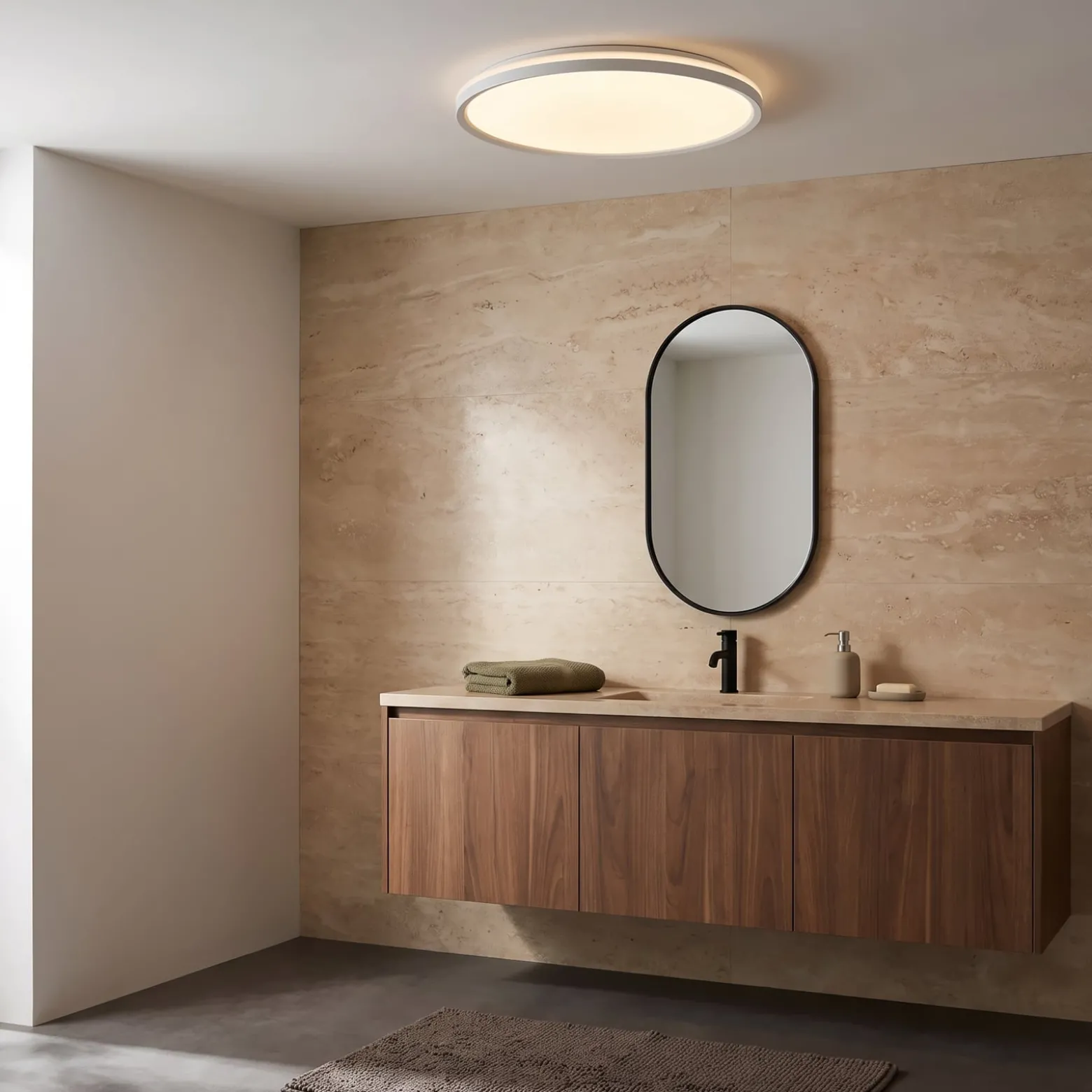 Lindby LED-kattovalaisin Edmund, valkoinen, Ø 39 cm, CCT, IP44