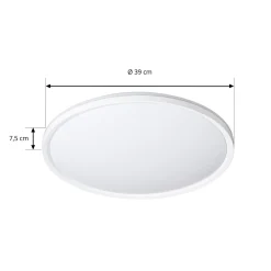 Lindby LED-kattovalaisin Edmund, valkoinen, Ø 39 cm, CCT, IP44