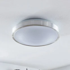 Lindby LED-kattovalaisin Emelie, Ø 42 cm, alumiininvärinen, metallia