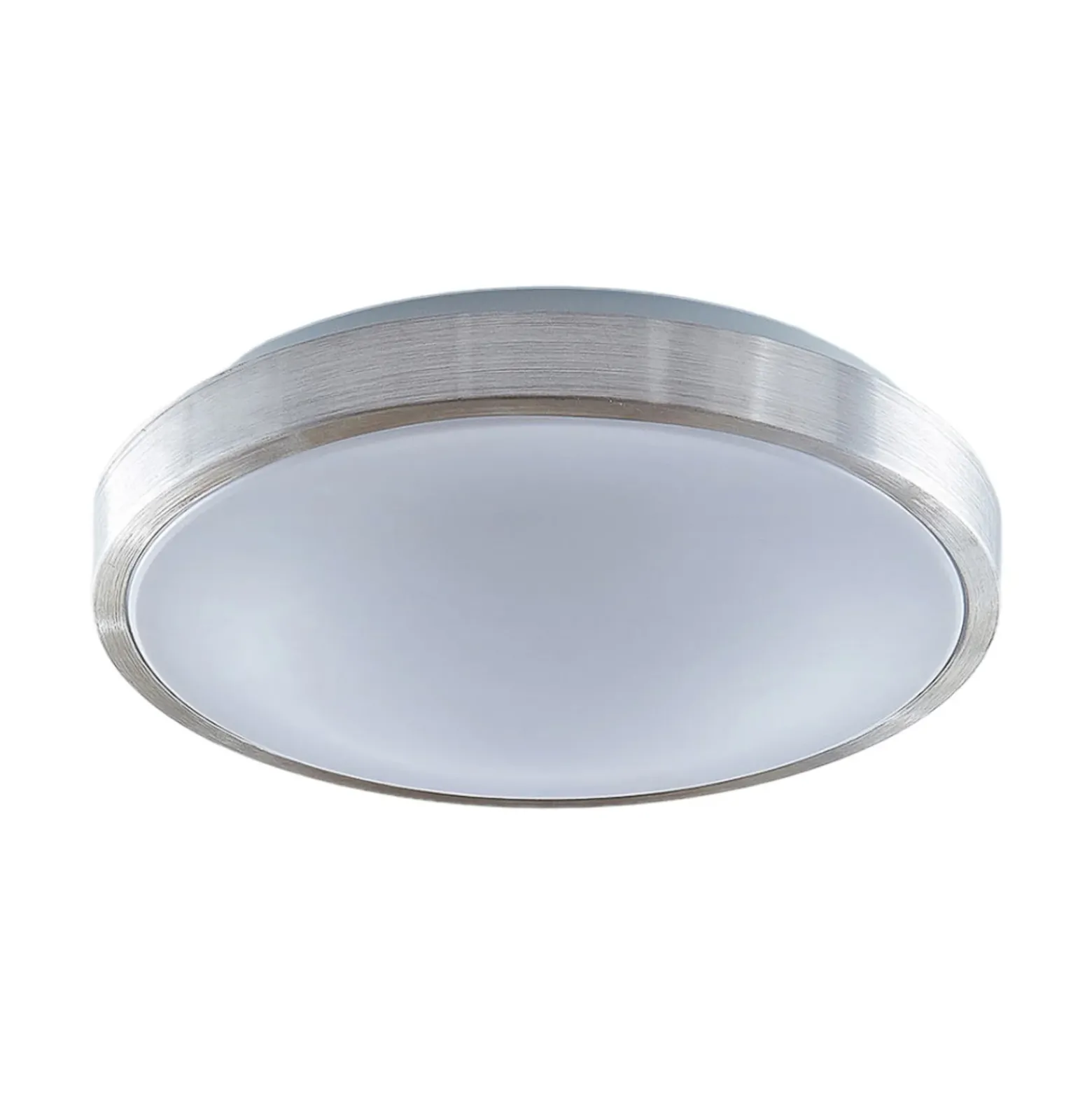 Lindby LED-kattovalaisin Emelie, Ø 42 cm, alumiininvärinen, metallia
