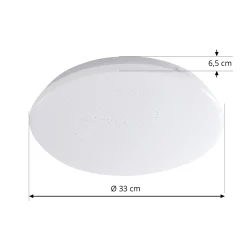 Lindby LED-kattovalaisin Eovi, Ø 33 cm, valkoinen, 4000 K