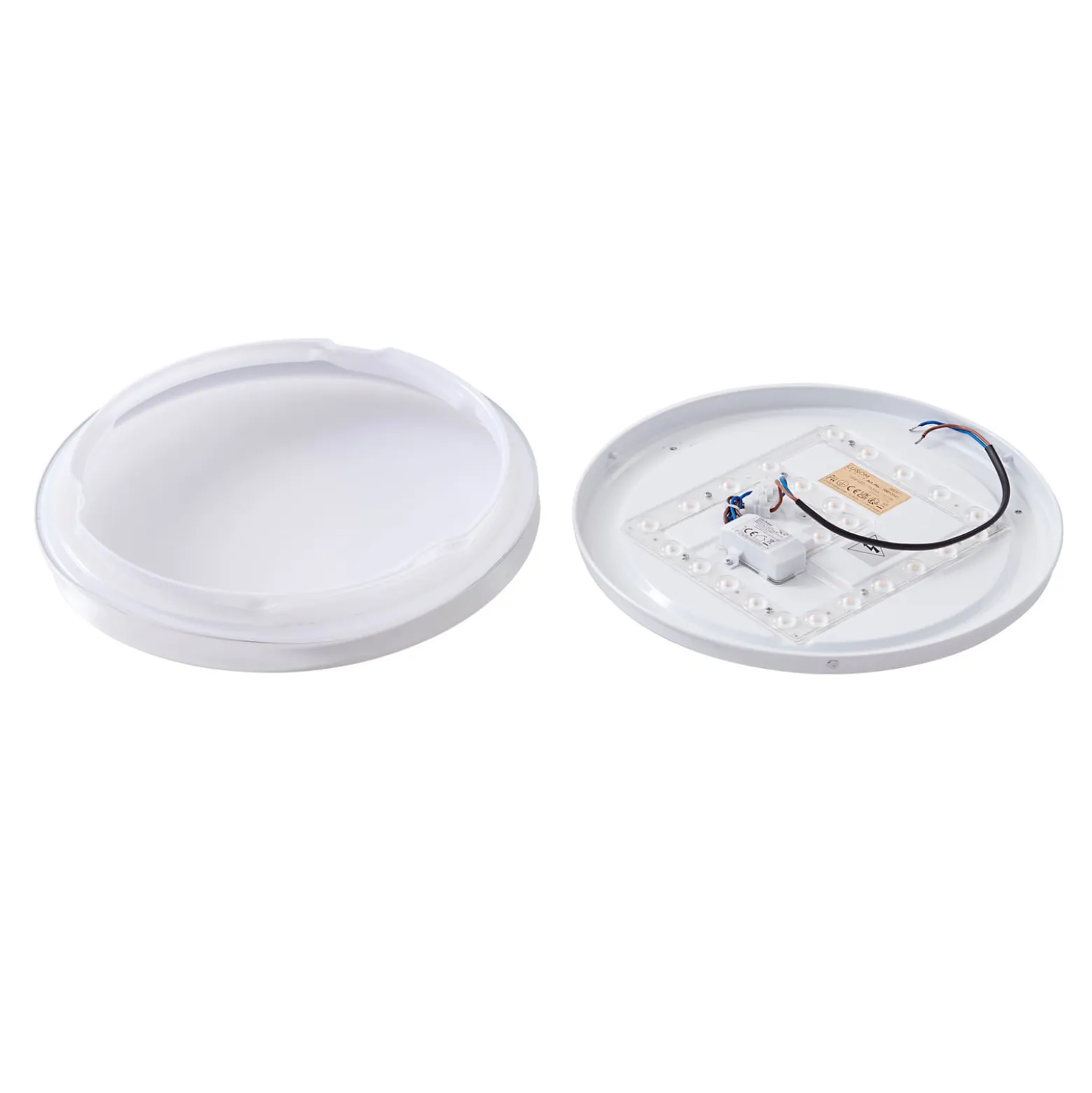 Lindby LED-kattovalaisin Eovi, Ø 33 cm, valkoinen, 3000 K, pyöreä