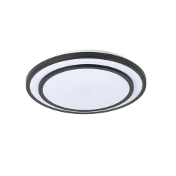 Lindby LED-kattovalaisin Essina, musta, metalli, CCT, himmeä.