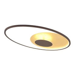 Lindby LED-kattovalaisin Feival, 73 cm, ruoste/ kulta, himmennettävä