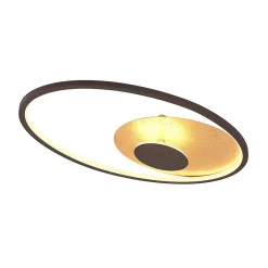 Lindby LED-kattovalaisin Feival, 61 cm, ruoste/kulta, himmennettävä