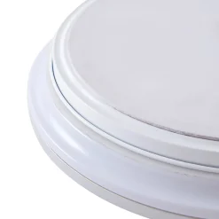 Lindby LED-kattovalaisin Furgo, hopea/valkoinen, muovi, IP44