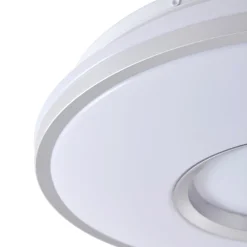 Lindby LED-kattovalaisin Furgo, hopea/valkoinen, muovi, IP44