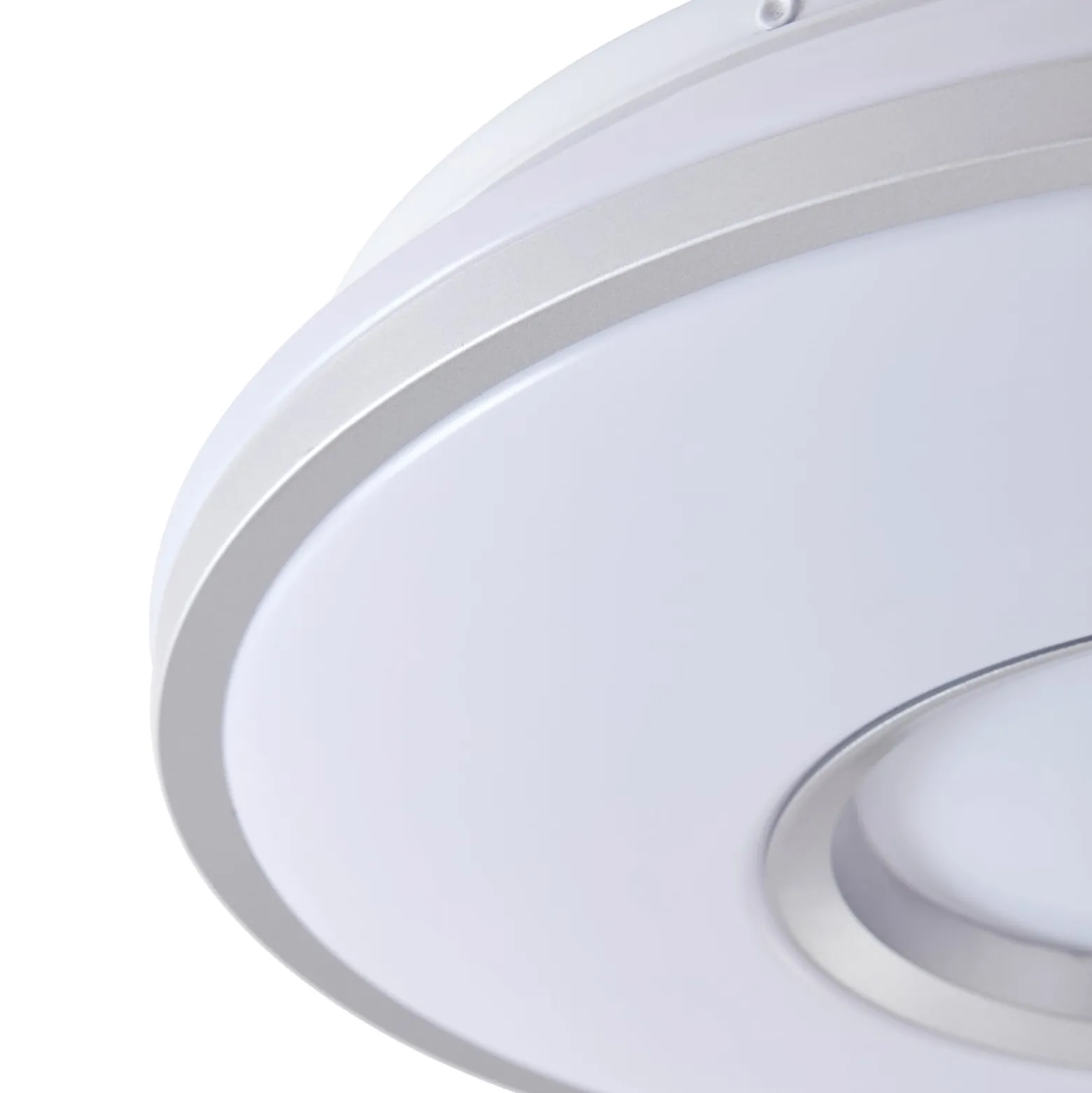 Lindby LED-kattovalaisin Furgo, hopea/valkoinen, muovi, IP44