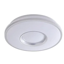 Lindby LED-kattovalaisin Furgo, hopea/valkoinen, muovi, IP44