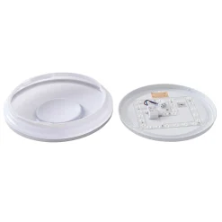 Lindby LED-kattovalaisin Furgo, hopea/valkoinen, muovi, IP44