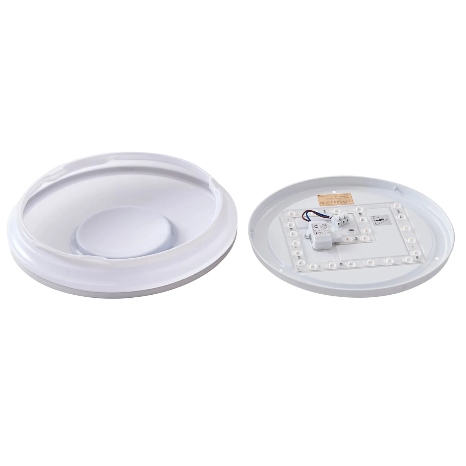 Lindby LED-kattovalaisin Furgo, hopea/valkoinen, muovi, IP44