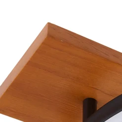 Lindby LED-kattovalaisin Galad, musta, puu, 2-valo, 75 cm