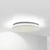 Lindby LED-kattovalaisin Glamo, Ø 39 cm, kromi, valkoinen, IP44