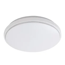 Lindby LED-kattovalaisin Glamo, Ø 39 cm, kromi, valkoinen, IP44