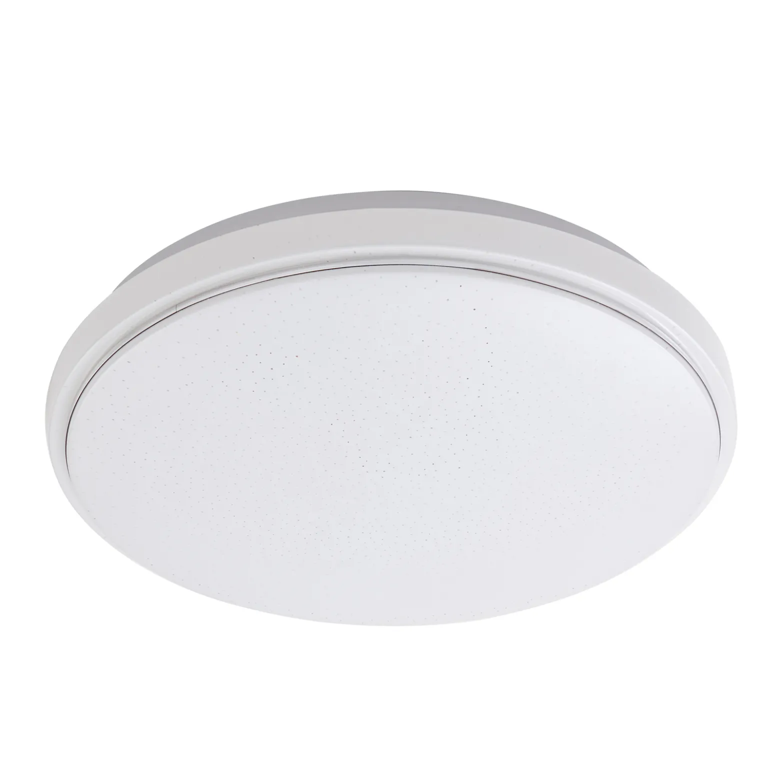 Lindby LED-kattovalaisin Glamo, Ø 39 cm, kromi, valkoinen, IP44