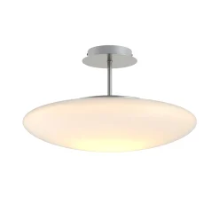 Lindby LED-kattovalaisin Gunda, valkoinen, lasi, Ø 48 cm, himmennettävä