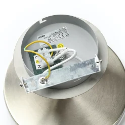Lindby LED-kattovalaisin Gunda, valkoinen, lasi, Ø 48 cm, himmennettävä