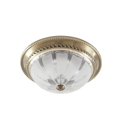 Lindby LED-kattovalaisin Henja, antiikkimessinki, Ø 32 cm, himmennettävä