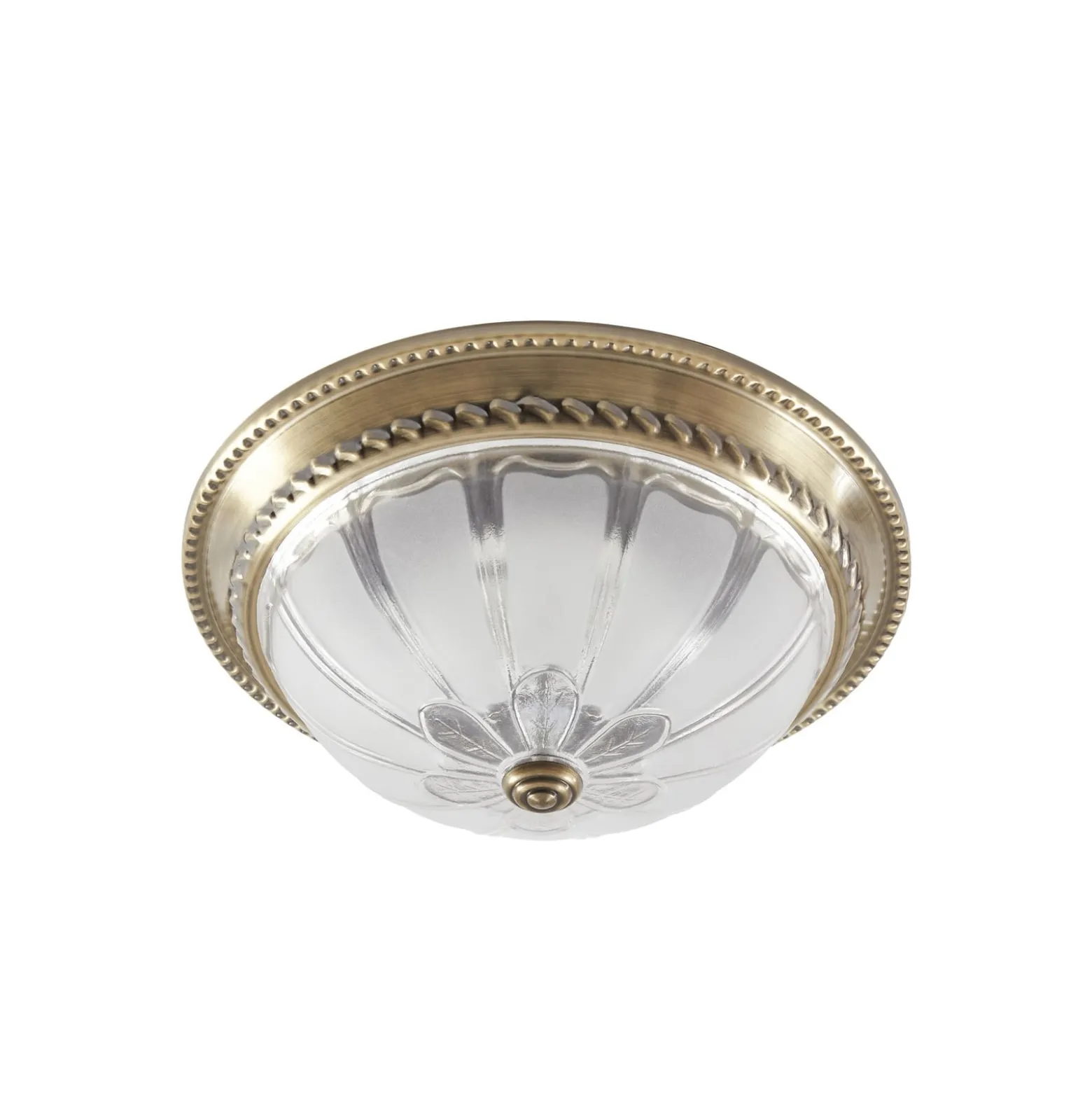 Lindby LED-kattovalaisin Henja, antiikkimessinki, Ø 32 cm, himmennettävä