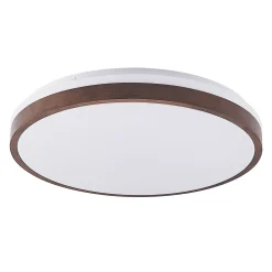 Lindby LED-kattovalaisin Hudsona, halkaisija 49 cm, puu, ruskea