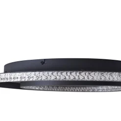 Lindby LED-kattovalaisin Inessa, Ø 51 cm, musta, CCT, himmennettävä